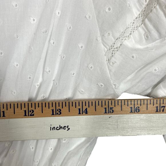 Veiled Collection White Eyelet Long Sleeve Maxi Dress Size XS - Picture 11 of 12